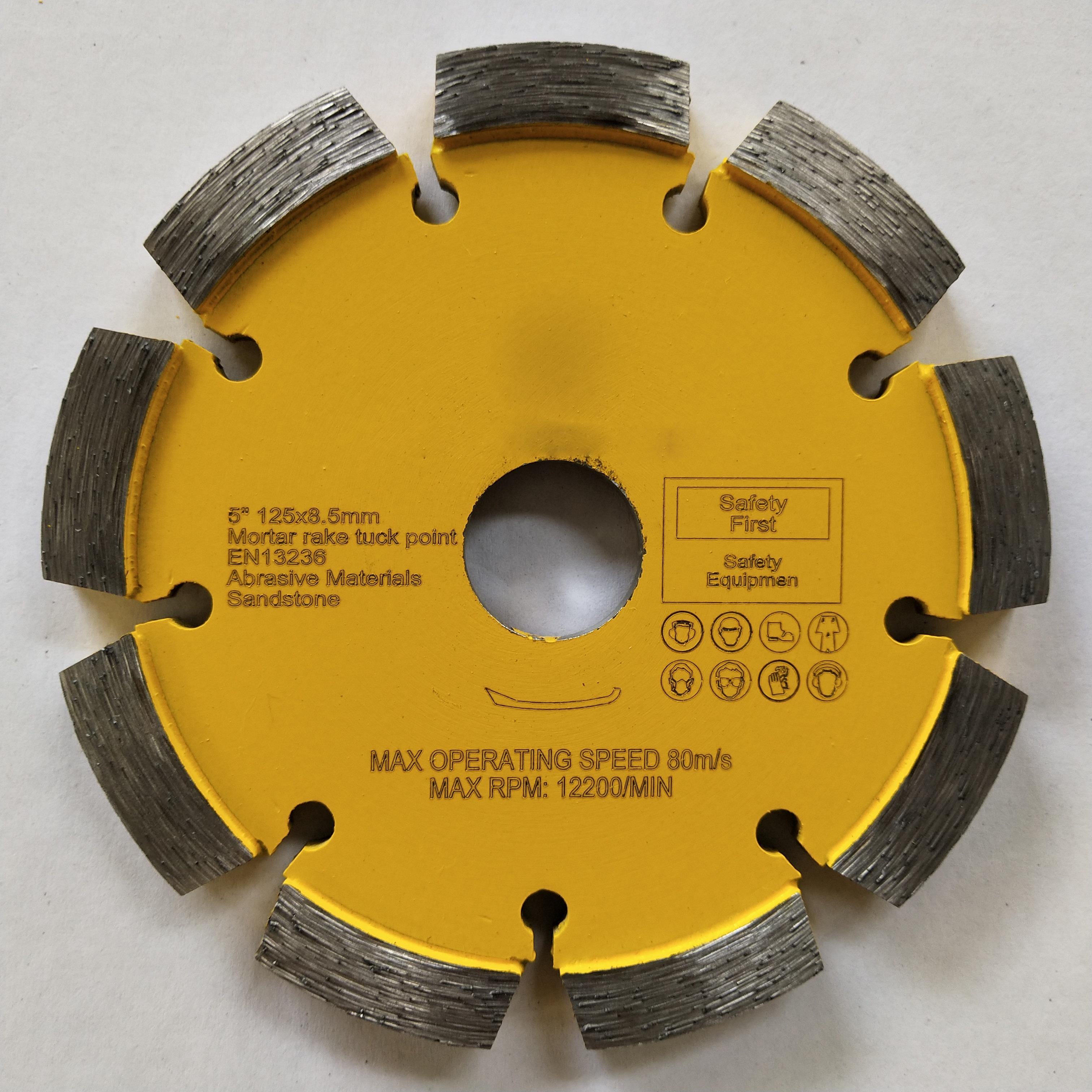 125 -mm -Bodenheizheizungslaserschweiß -Tuck Point Diamond Sägeklinge für Hartbeton