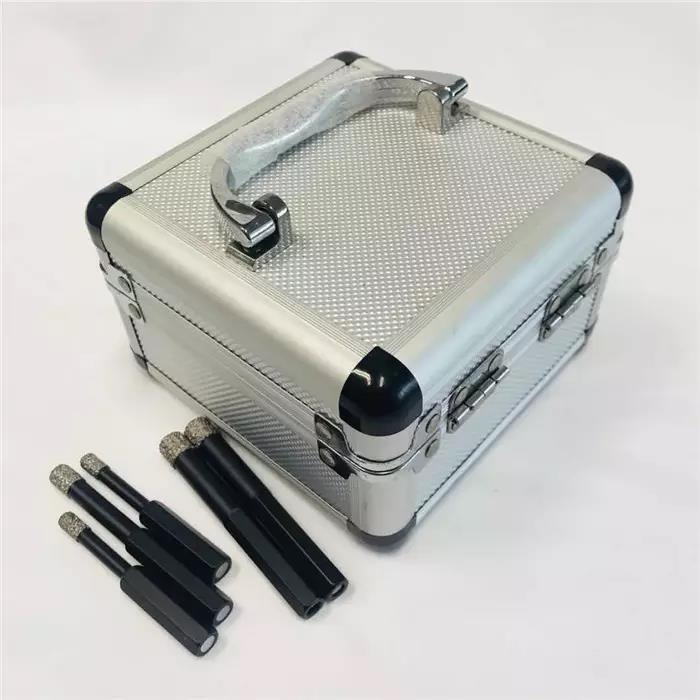 2022 New 5 Pack Set Hex Shank Vakuum gefördertes Kernbohrer für Fliesen mit Aluminiumbox