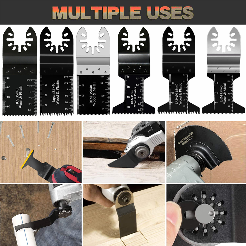 20pcs/Set oszillierende Werkzeuge Muti -Sägeblätter für Holz, Kunststoff, Metall