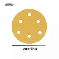 Bestseller 5 Zoll 125 mm Aluminiumschleifscheiben gemischtes Körnchen Schleifpapierblatt für Bodenschleifer