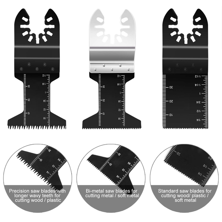 20-teiliges oszillierendes Sägeblatt-Multitool-Universal-Quick-Blade-Kit – Geschicklichkeitsschneiden von Metall und Holz Bimetall