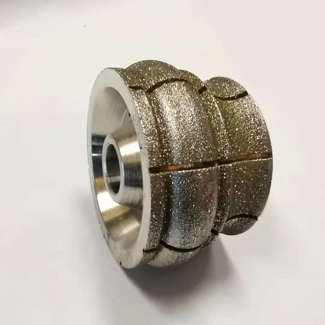 Steinschleifwerkzeuge Diamantmuster-Fräser Galvanisiertes Profilierungs-Diamant-Trommelrad für Granitmarmor